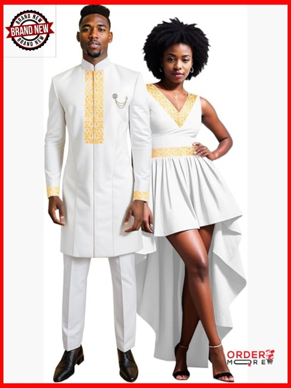 Embroidery Blazer and Pants 2-Piece Set with Midi Dress, S-3XL